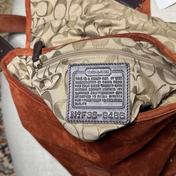 ‘03 Coach Soho SET Paprika Rust Suede Corset Hippie Crossbody & NWT Wristlet - Picture 12 of 12